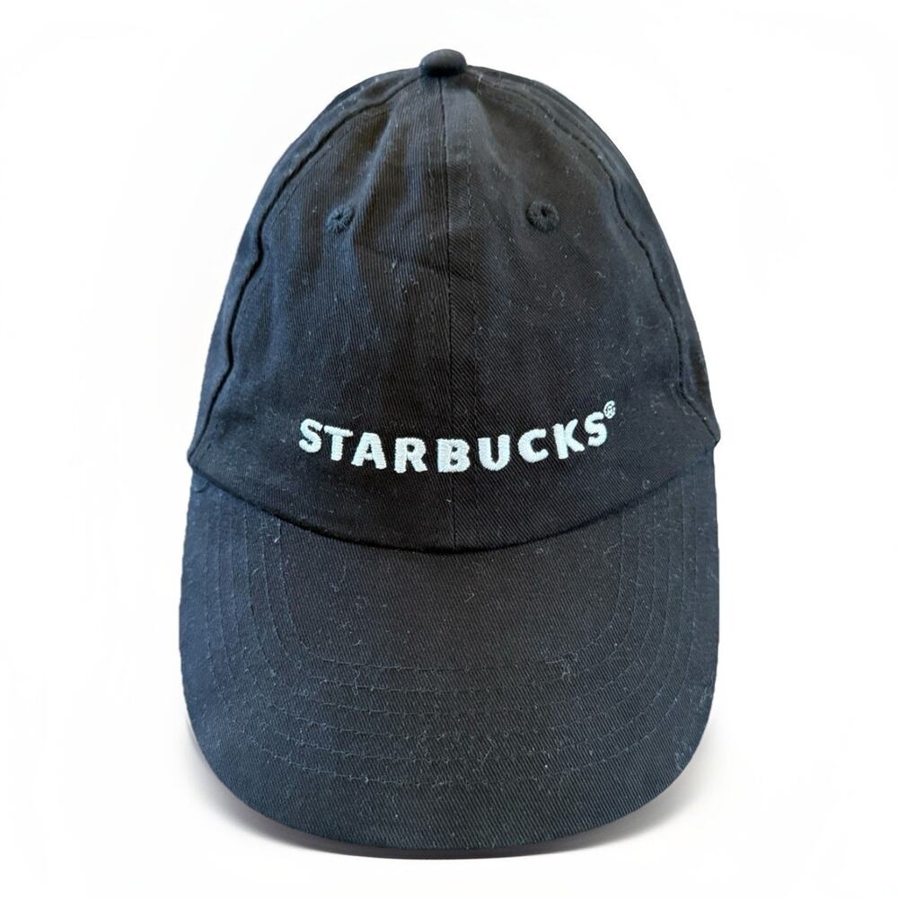 Starbucks Corporation Unisex Black Employee Worker Adjustable Strapback Hat Cap